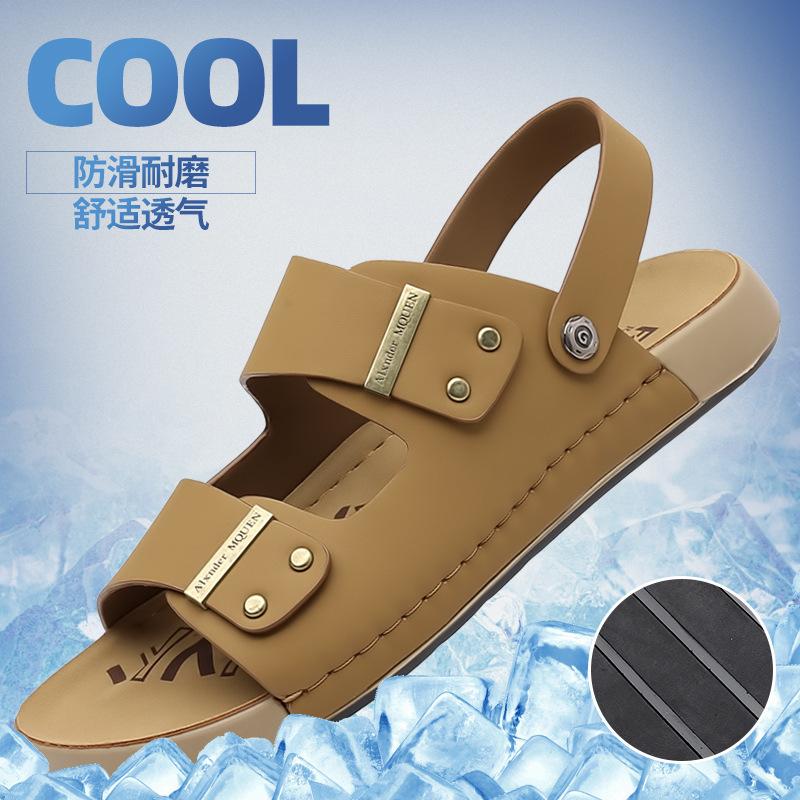 2025 summer new men's sandals open-toed beach shoes, Korean version of fashion trend casual sandals two wear men's shoes