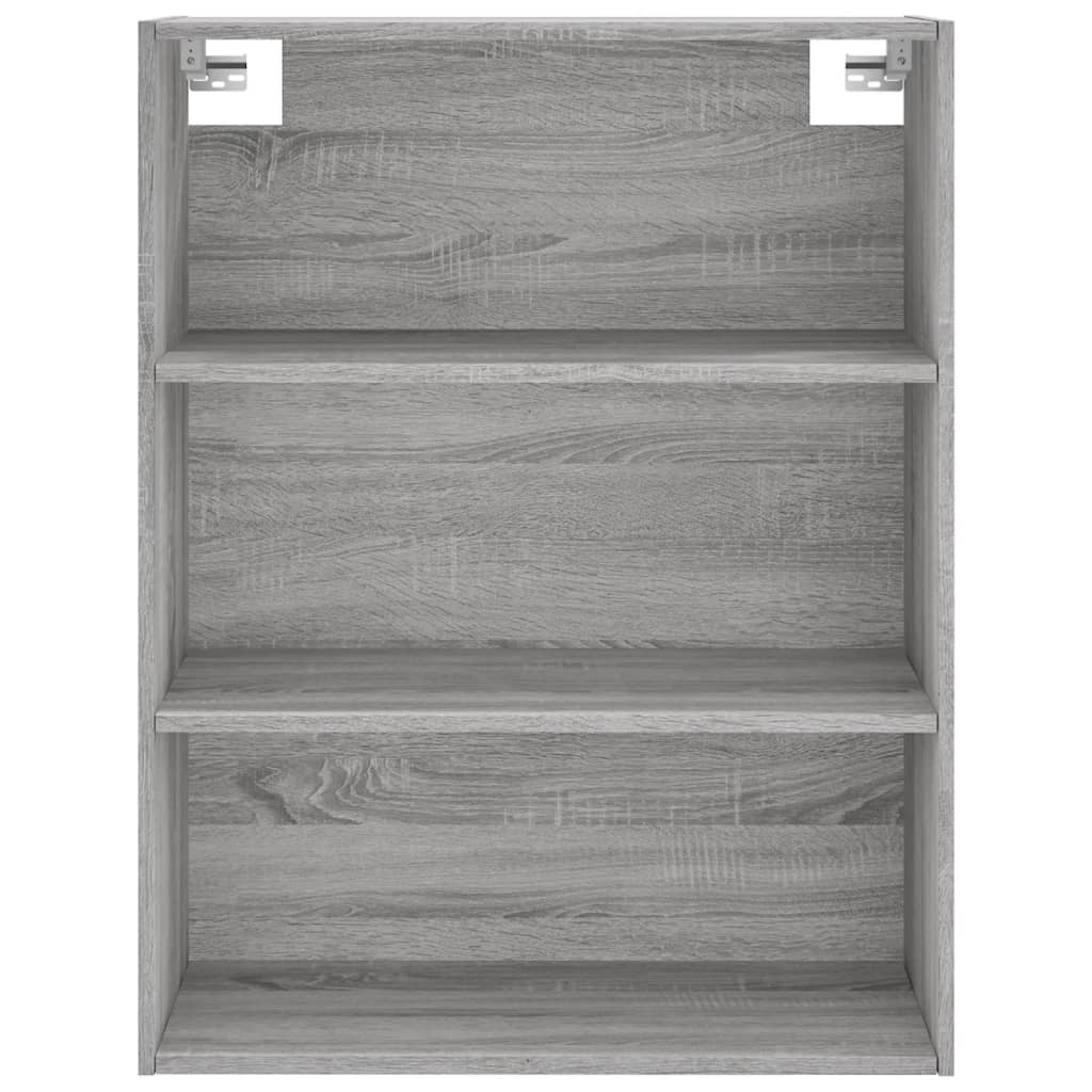 Vidaxl Display Cabinet Gray Sonoma Oak 69.5X34X180Cm Wood-Based Material