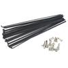 16Pcs 251mm-269mm MTB Mountain Bicycle Bike Wheel Steel Spokes Parts with Caps