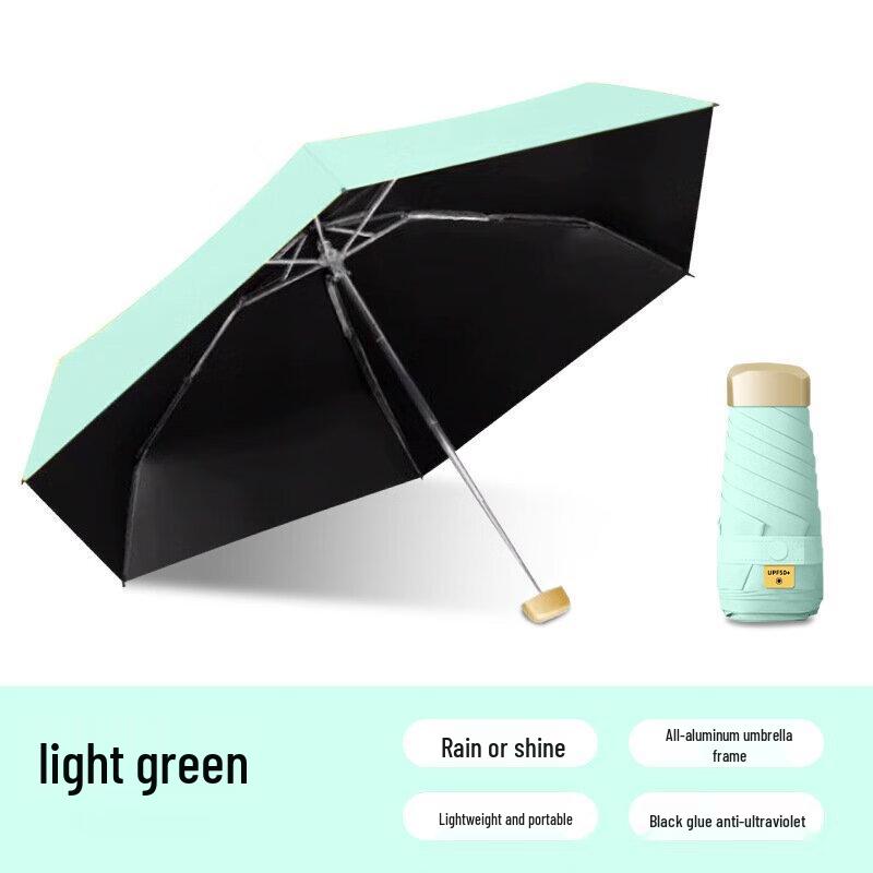 YICAI Mini Ultra-Light Five-Fold Sun & Rain Umbrella