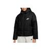 Nike Sportswear Synthetic-Fill Logo Print Warm Casual Hooded Jacket Women Jacket Black CZ1467-010