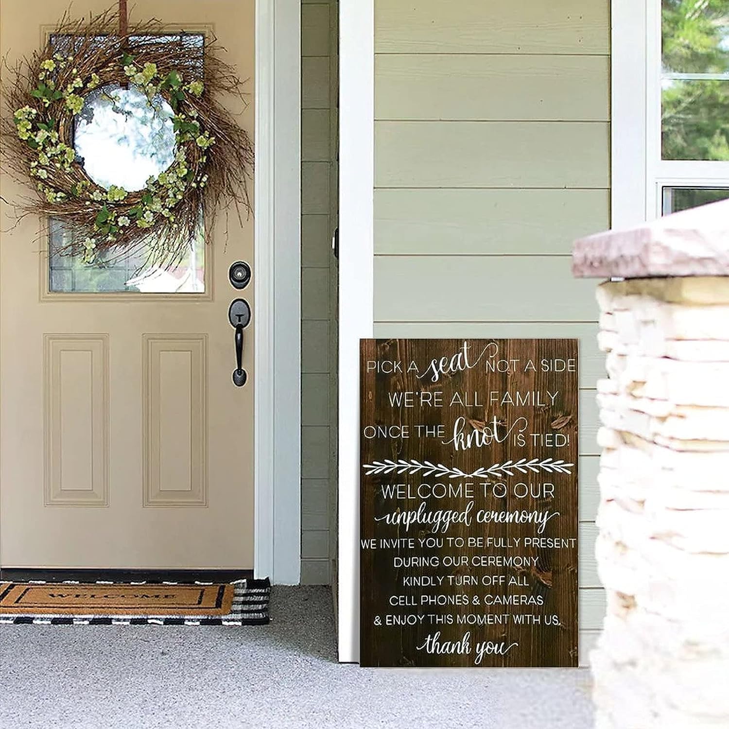 

Знак «Выберите место», Знак для свадьбы без гаджетов, Декор для свадебной церемонии, Деревянный свадебный знак в деревенском стиле, Вертикальный, 18×24”(45×60 см) Свадебный банкет