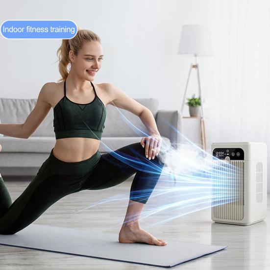 Tragbarer Luftkühler Ventilator 3 in 1 Kühlung Befeuchtung & Laden Mini Verdunstungskühler