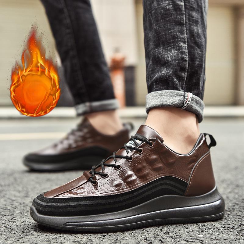 

Новая мужская обувь, уличные кроссовки для отдыха на воздушной подушке, рабочая обувь с толстой подошвой, мужская обувь с крокодиловым узором 44