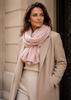 Light Pink Embossed Texture Scarf 180X90 - Cotton and Polyester