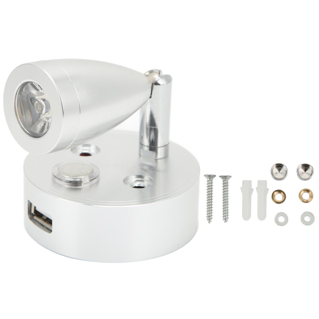 10V?30V RV Reading Light LED Spotlight Bedside Lamp 3500K Warm White for Boat Camper Trailer