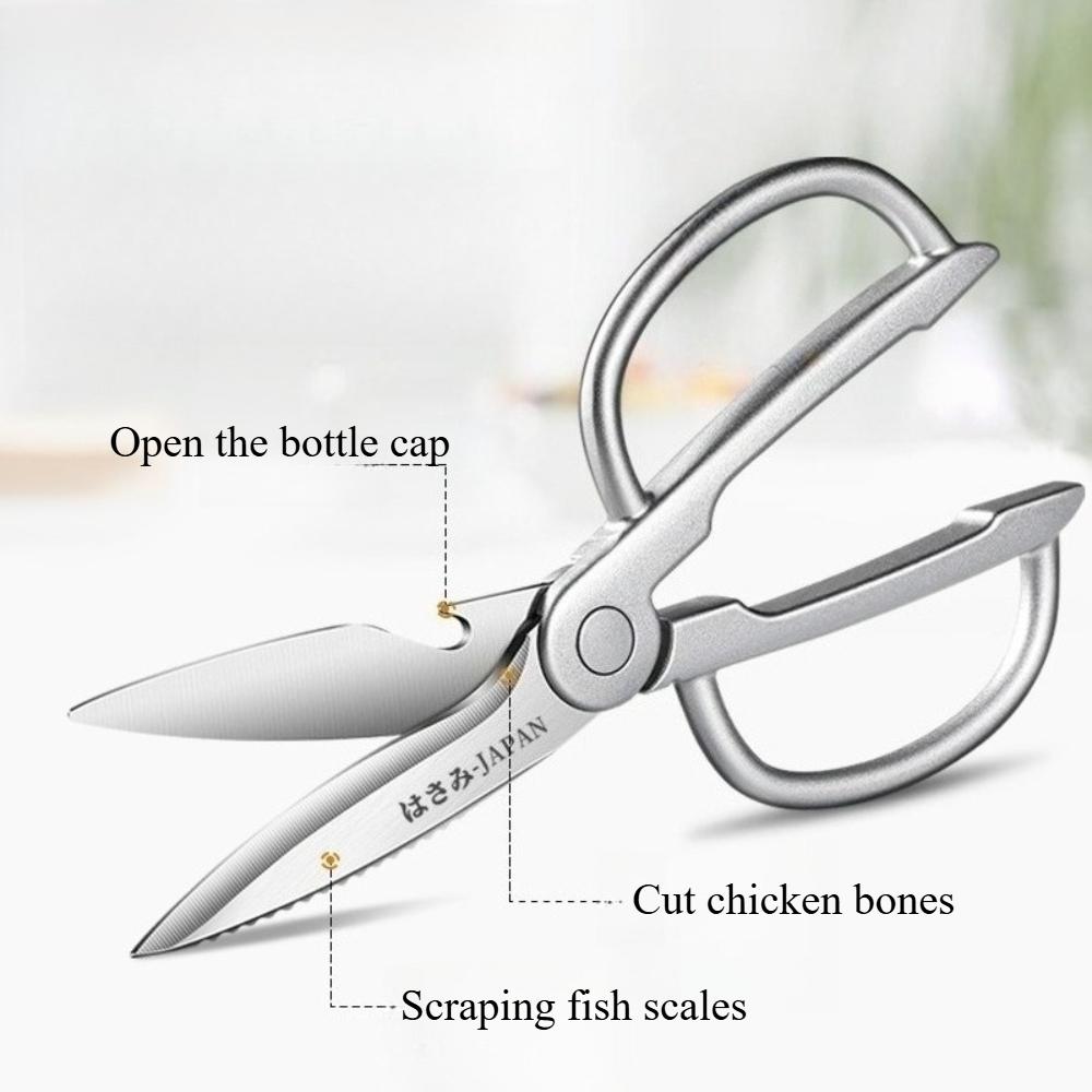 Stainless Steel Chicken Bone Scissors Multifunctional Kitchen Scissors Shear Fish Duck Cut Chef Professional Scissors Tool5