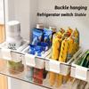 Refrigerator Hanging Retractable Storage Box Divider Snap Type Divider Fridge Side Door Food Storage Rack Kitchen Organizer