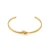 Wind Personality Fashion C-Shaped Bracelet Advanced Sense Double-Layer Knotted Opening Titanium Steel Bracelet Does Not Fade