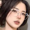 Anti Radiation Blue Light Eyeglasses Square Frame Computer Glasses for Women Replaceable Lens