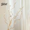 Parties Tree Picks Faux Crystal Christmas Picks Artificial Branch with Clear Beads Fake Pearls  Xmas Stem Vase Filler for Home Winter Holiday Party