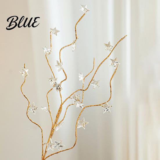 Parties Tree Picks Faux Crystal Christmas Picks Artificial Branch with Clear Beads Fake Pearls Xmas Stem Vase Filler for Home Winter Holiday Party