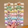 6/12 Stück/Set Niedliche Schleife Blume Gummi Elastische Haargummis Mädchen Verletzen das Haar nicht Kleine Scrunchies Kinder Süße Haargummis Haaraccessoires