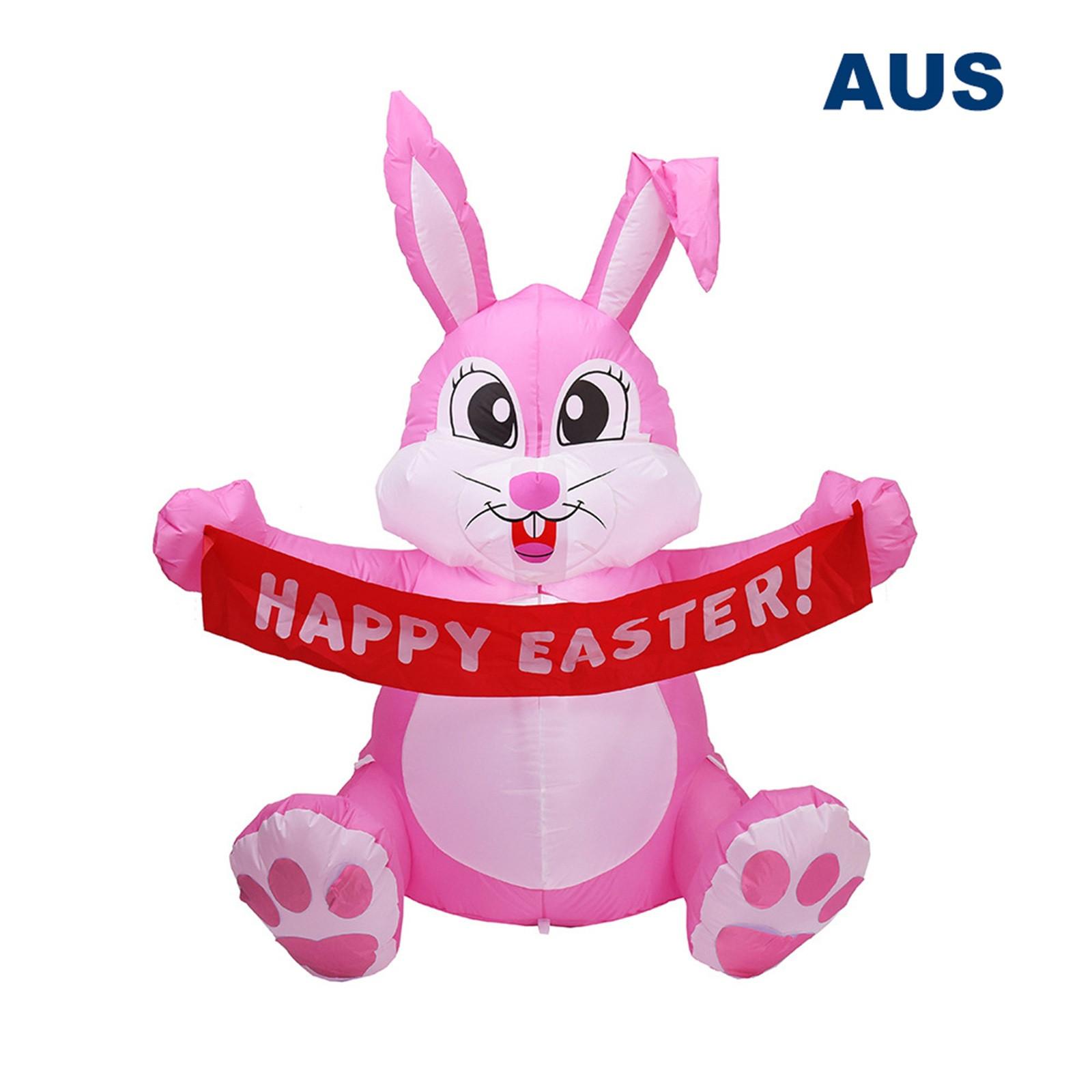 

Пасхальный кролик, надувной кролик 4,9 фута, симпатичный надувной пасхальный кролик со светодиодной подсветкой One Size
