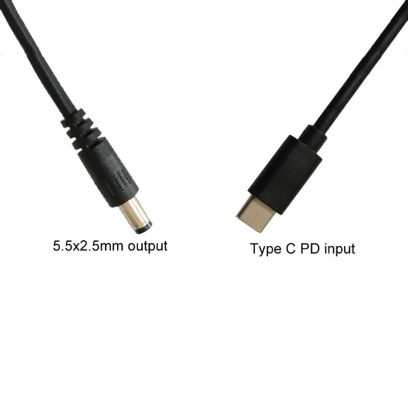 TypeC DC5V To 12V 9V Power- Cable TypeC To DC-Jack Adapter Wire Usb Boost Line For Router 2.1x5.5mm 8 DC- Adapters Cord
