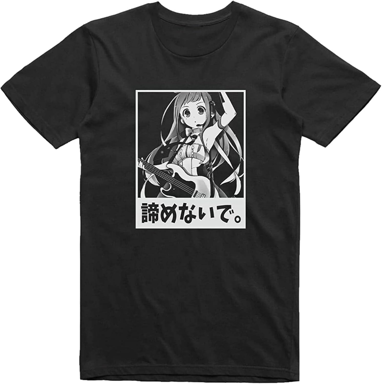 Men s T Shirt Manga Rock Chick Japanese Geek Regular Fit Tee XL чёрный
