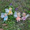 4 sztuk/zestaw Fairy Garden kwiat do składania anioły Ornament miniaturowy wystrój figurki z żywicy
