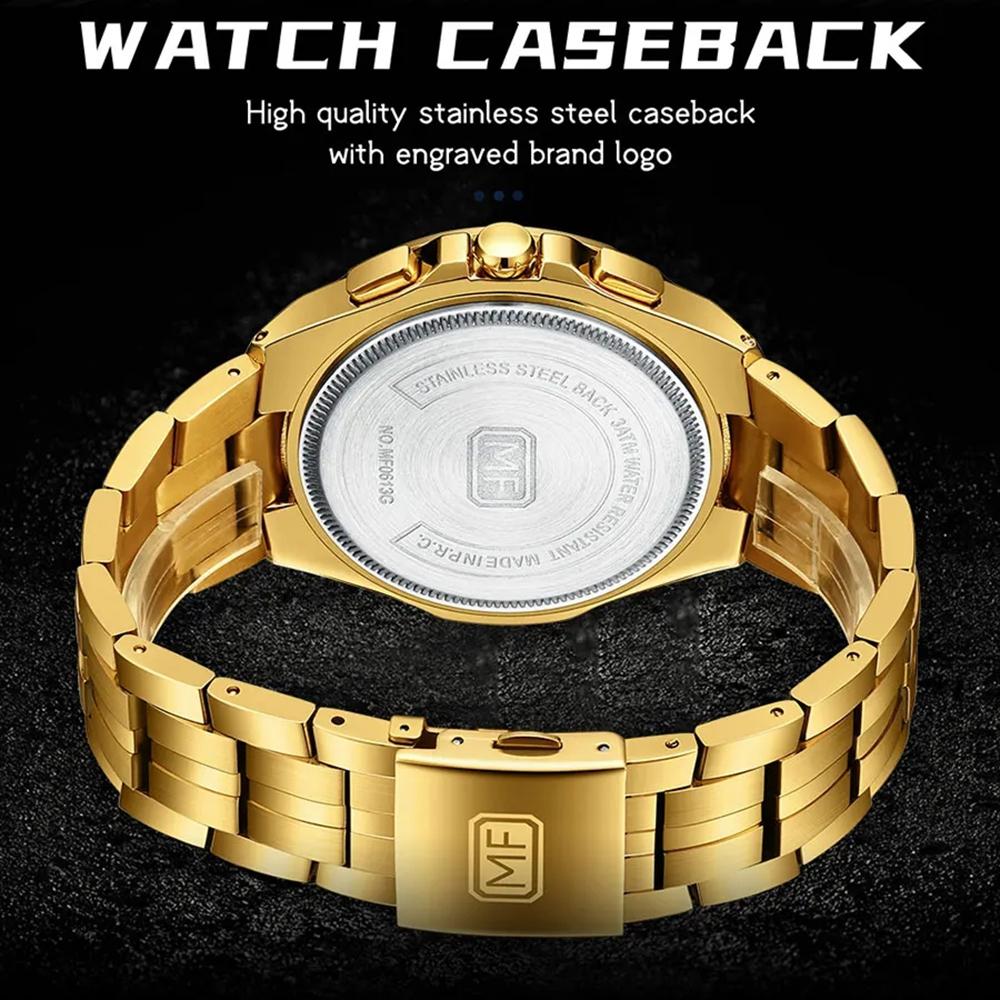 Casual Men's Quartz Watch Chronograph Calendar Luminous Waterproof Elegant Business Watches