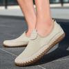 Fashion Men Comfortable And Casual Loafers Breathable Knitted Fabric Anti-Slip Outdoor Walking Shoe Soft-Soled Lightweight Driving Shoes
