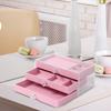 Clear Jewelry Organizer with 3 Drawers Jewelry Box Stackable Jewelry Case for Women Girls for Ring Earrings Bracelets Necklaces