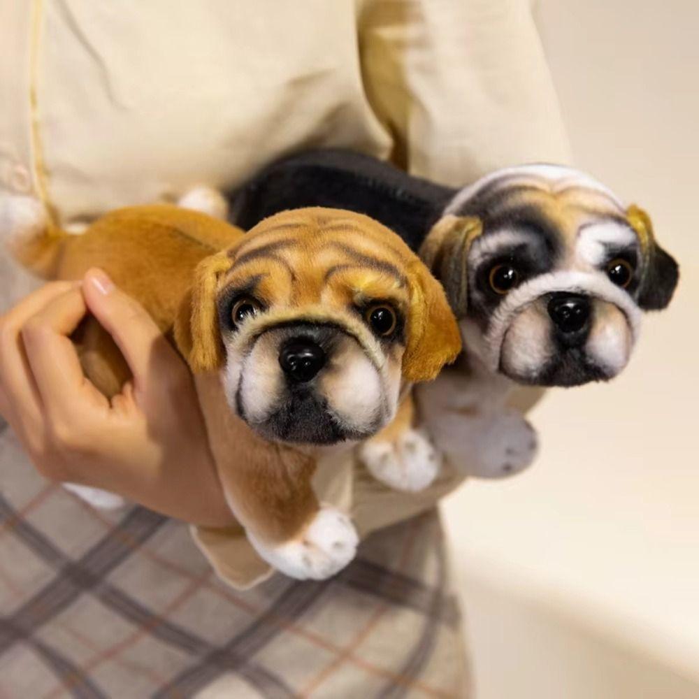 Cute Pet Dog Stuffed Doll Simulation Stand Baggle Dog Toy French Bulldog Plush Stuffed Animal