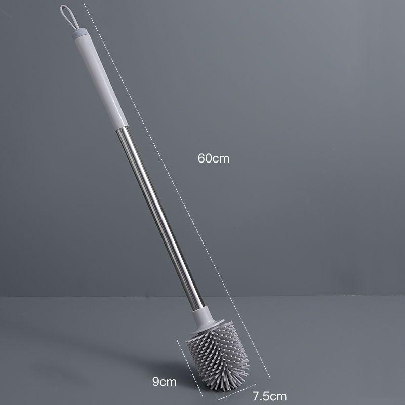 

Силиконовая туалетная щетка без мертвых углов, бытовой туалетный инвентарь, настенная туалетная щетка, удлиненная ручка 2