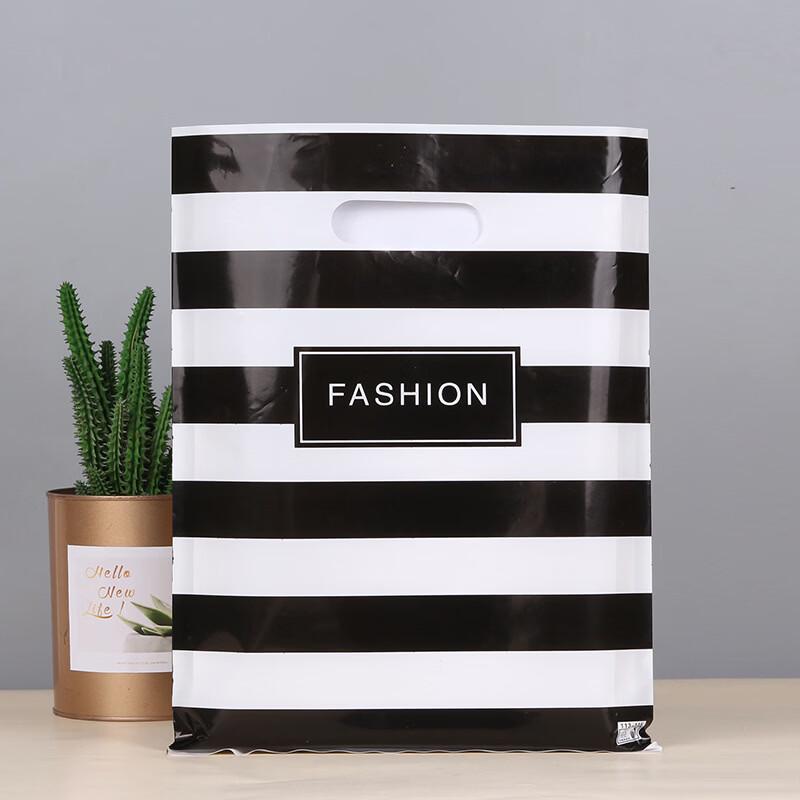 

Hàndùn Black and White Stripe Plastic Gift Bag