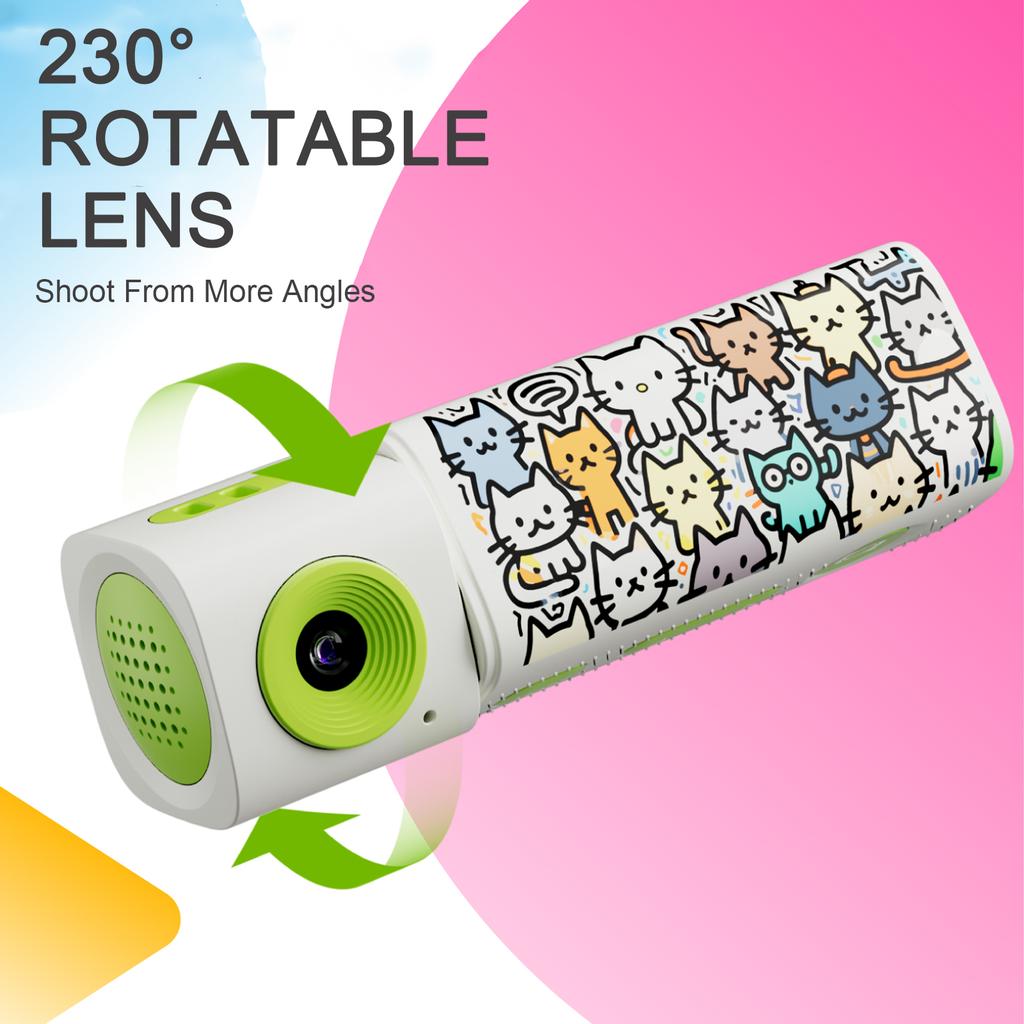 1080P Thumb Keychain Camera 230 Rotatable Lens HD Video Recorder Portable Small Camcorder for Students Outdoor Photography