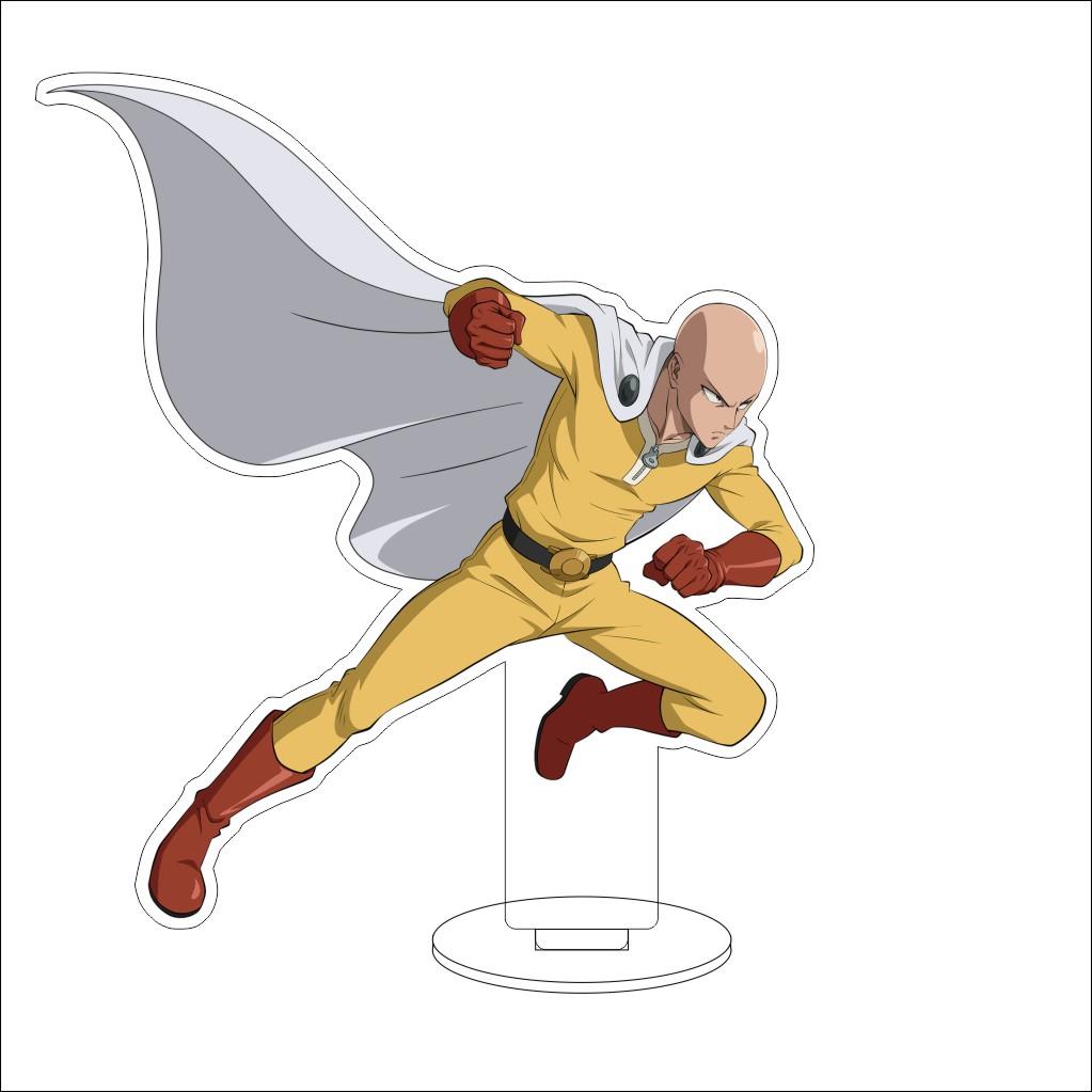 16CM Anime ONE PUNCH MAN Cosplay Acrylic Stand Ornaments Saitama/Tatsumaki/Metal Knight Figure Stand Halloween Gifts