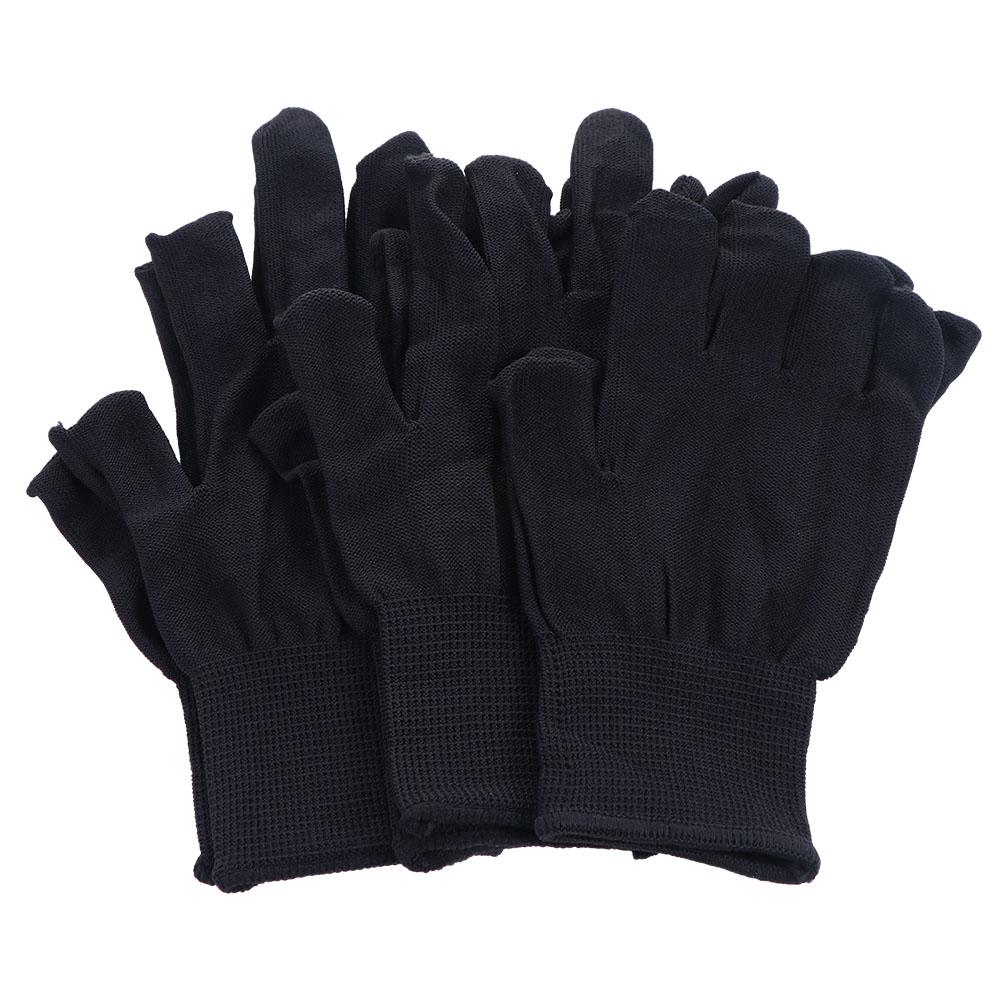 Show Three Fingers Men Nylon Gloves Show Two Fingers  Gloves Anti-skid Mittens
