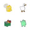Appealing Cartoon Geometric Animal Brooch Pins Collection 9 Pieces Fashionable Gift Set Everyone For
