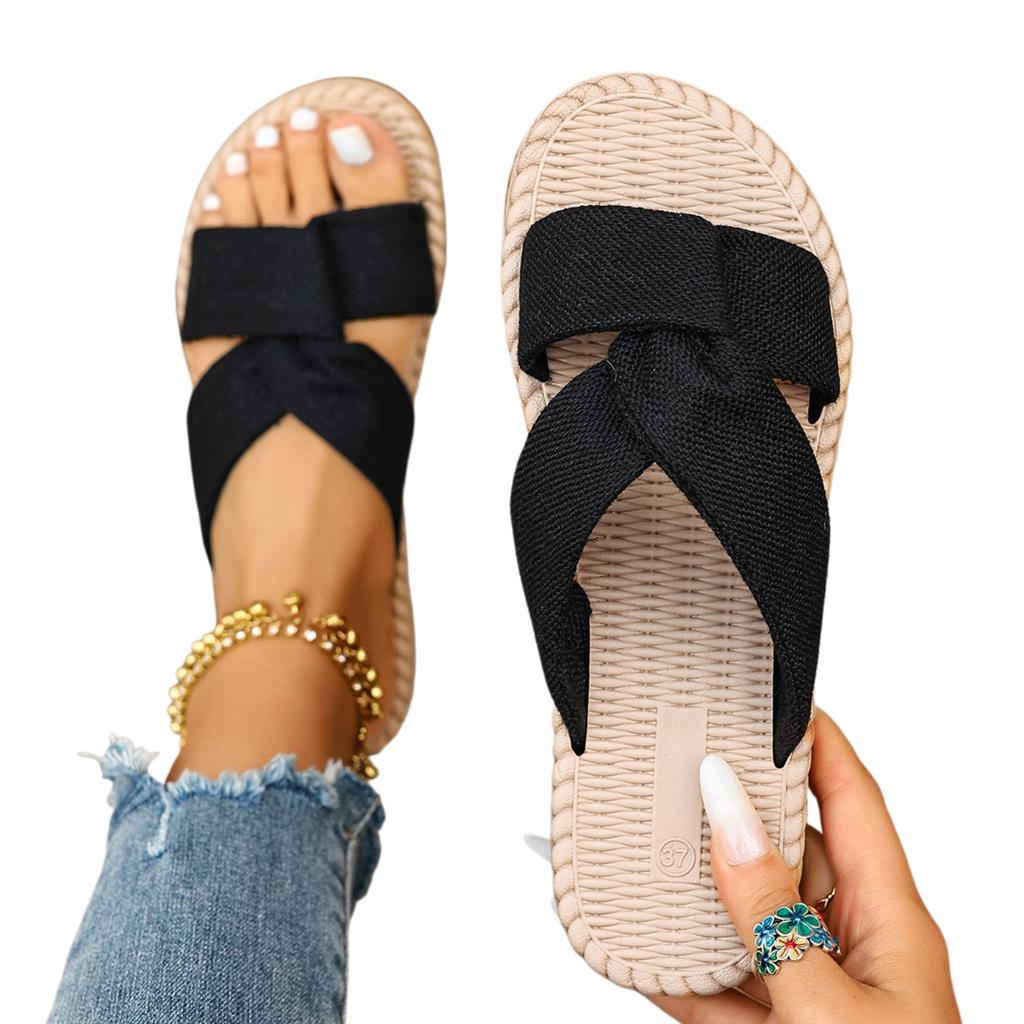 Womens Slide Sandals, Non- Water-Resistant PU - Sandals With All-Day Comfort For Indoor Outdoor Casual Errands & Beach Days