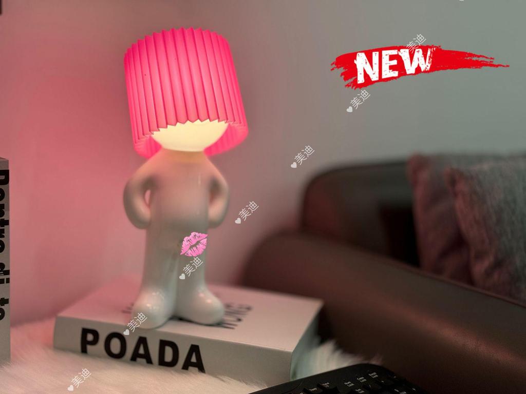 Creative USB Plug-in MR P Shy Desk Lamp - Shy Boy Night Light