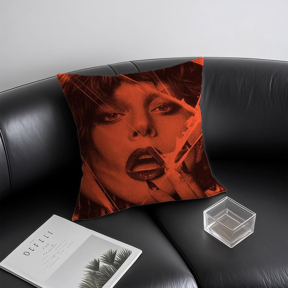 Singer L-Lady Gaga Mayhem Pillow Case Anti-Dustmite Pillowcase Invisible Zipper Silky Short Plush Sofa Cushion Cover