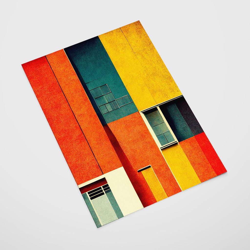 Plakat bauhaus abstrakcja