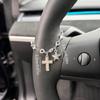 1pc Car Steering Wheel Decorative Pendant Light Luxury Crystal Chain Car Steering Wheel Decorative Pendant
