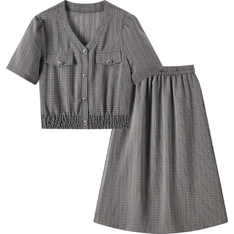 EICHITOO Summer Fashion V-Neck Two-Piece Set L