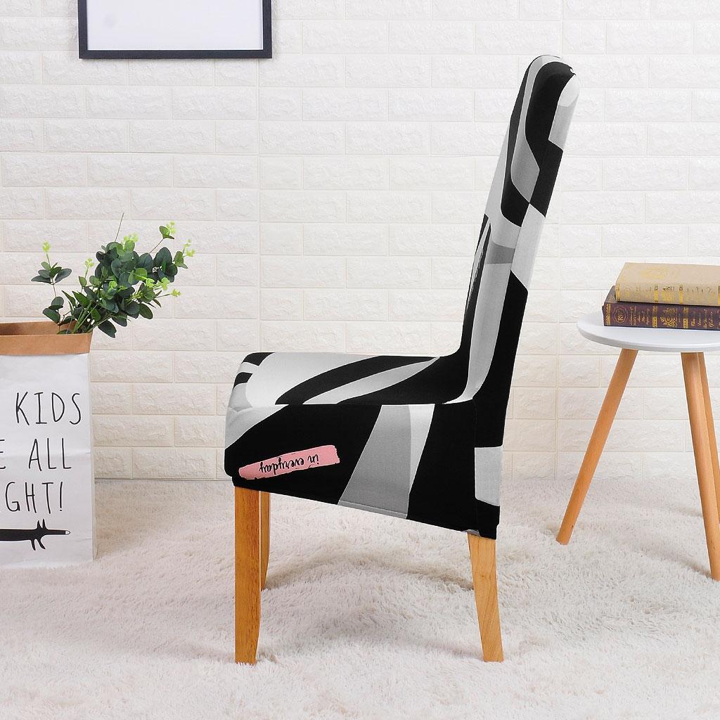 XL Size Printed Dining Chair Covers Large Removable Washable Kitchen Chair Protector Seat Cover for Dining Room Home Banquet