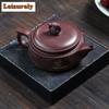 240ML Aesthetic Yixing Purple Clay Teapots Made  Hand-carved Pot Raw Ore Purple Mud Kettle Zisha Tea Set Tableware Accessories