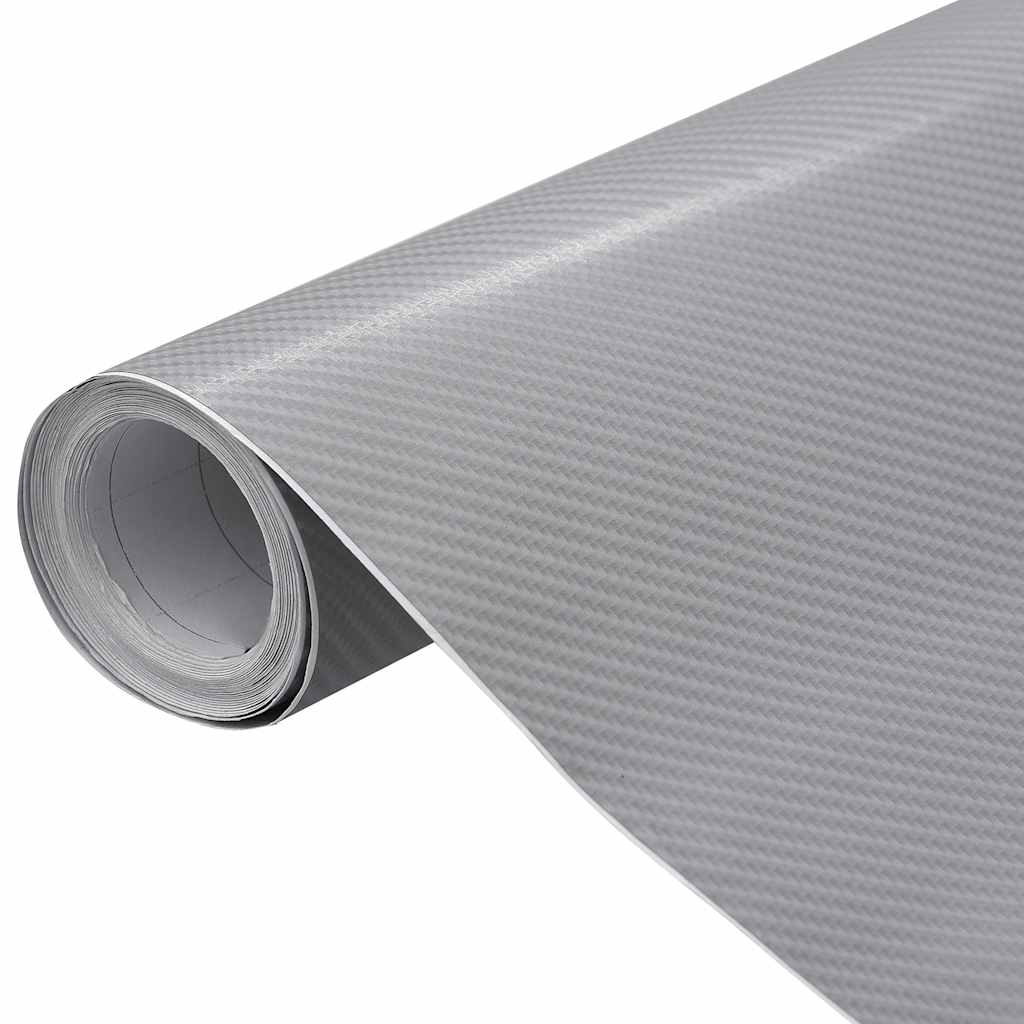 Car Wrapping Film 2 pcs 4D Silver 100x150 cm + 50x150 cm