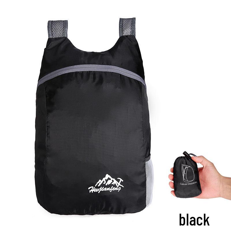 Men's Ultralight Foldable Double Shoulder Hiking Backpack - Large Capacity, Portable for Outdoor Travel.