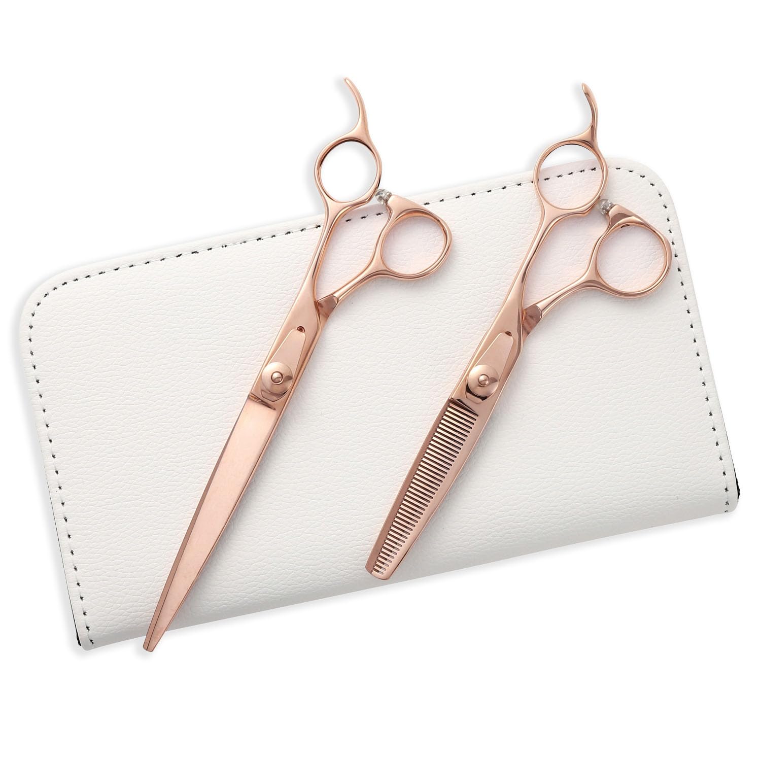 

DEEDS P1 Розовое золото Титан Филировочные ножницы от японского профессионала Идеально для филировки и на каждый день Идеально для и [ПИТОМЕЦ] Ножницы, 2 шт.