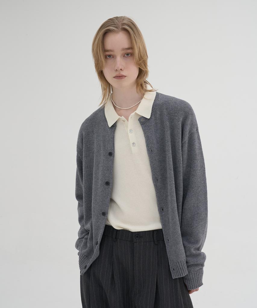 KNOUUN Essential Collar Knit (Ivory)