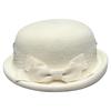 Japanese Drama Atmosphere Wool Bowler Hat Autumn And Winter Mesh Bow Elegant Curling Bucket Hat Fashion Basin Hat