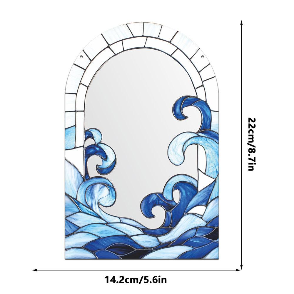 Oglinzi Vitralii pentru Perete și Decor Acasă - Oglinzi Lipibile și Dezlipibile - Oglindă Modernă din Sticlă pentru Baie, Dormitor, Sufragerie