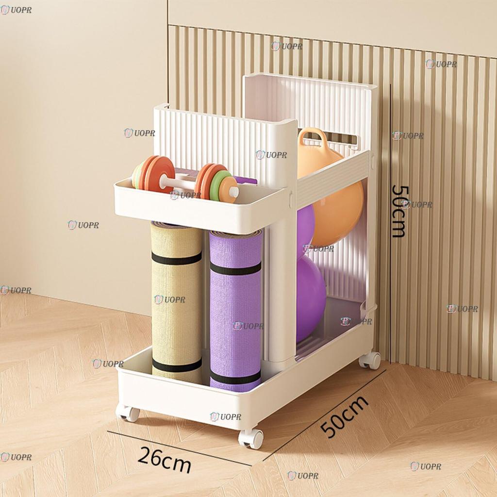 Yoga-Matten-Zubehör mit Rädern, Trainingsgeräte-Aufbewahrung, Modern, Bauchmuskel-Yoga-Matten-Halter, Organizer, Ständer, Hanteln, Kettlebells