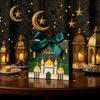 10Pcs Multicolor Eid and Ramadan Gift Boxes Star/Moon Satin Ribbon Bow Ramadan Gift Box Reusable DIY Eid Gift Box