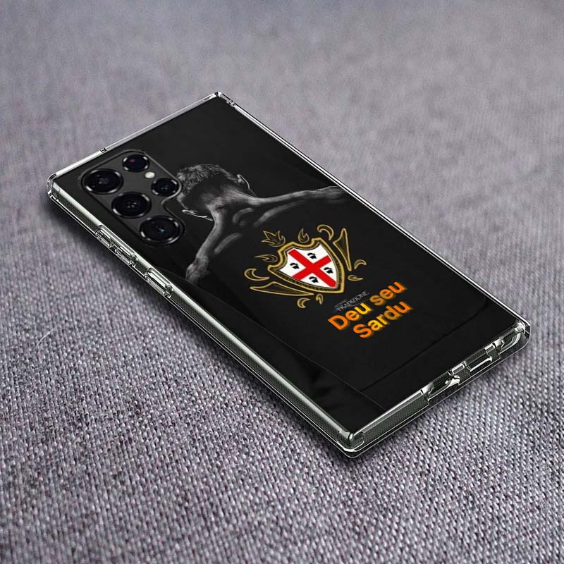 

Flag of Sardinia Phone Case For Samsung Galaxy S24 S23 S21 S20 FE S22 S26 Ultra S25 Edge S10 Plus Cover Clear TPU Capa Shell Coq Samsung S22 Plus