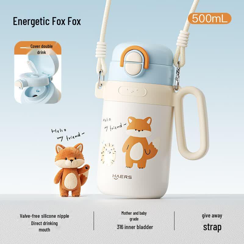 HAERS Kids Insulated Straw & Direct Drink Bottle