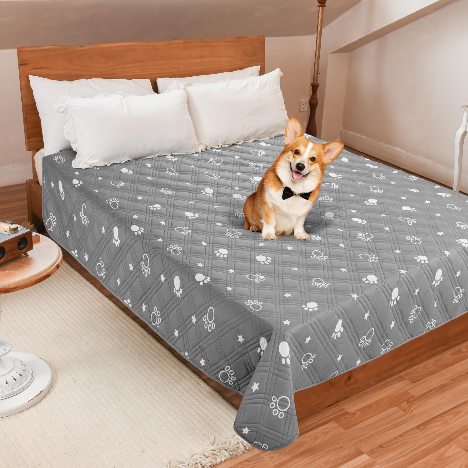 

LOOBANI Waterproof Bed for Dogs and and Dust Large Bedwetting Urinary Pet and More Cover, Single/Double Size, Cats, Sofas, Furniture, Leak-Proof,